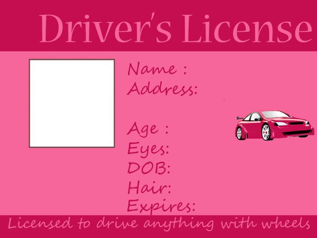 drivers license clipart printable