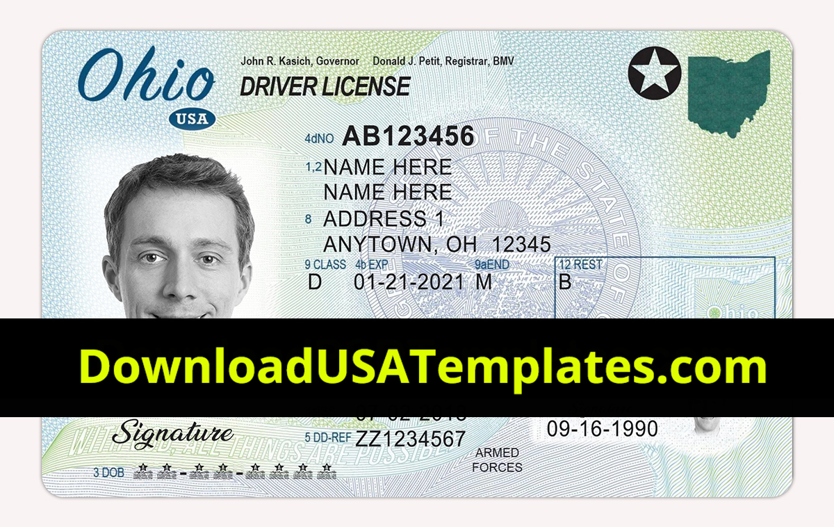 Editable drivers license template paseenterprise