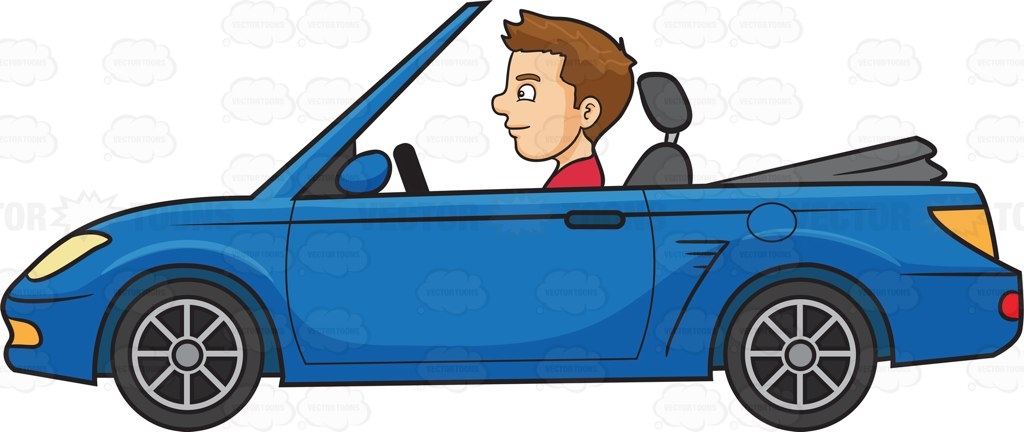 driver clipart in car