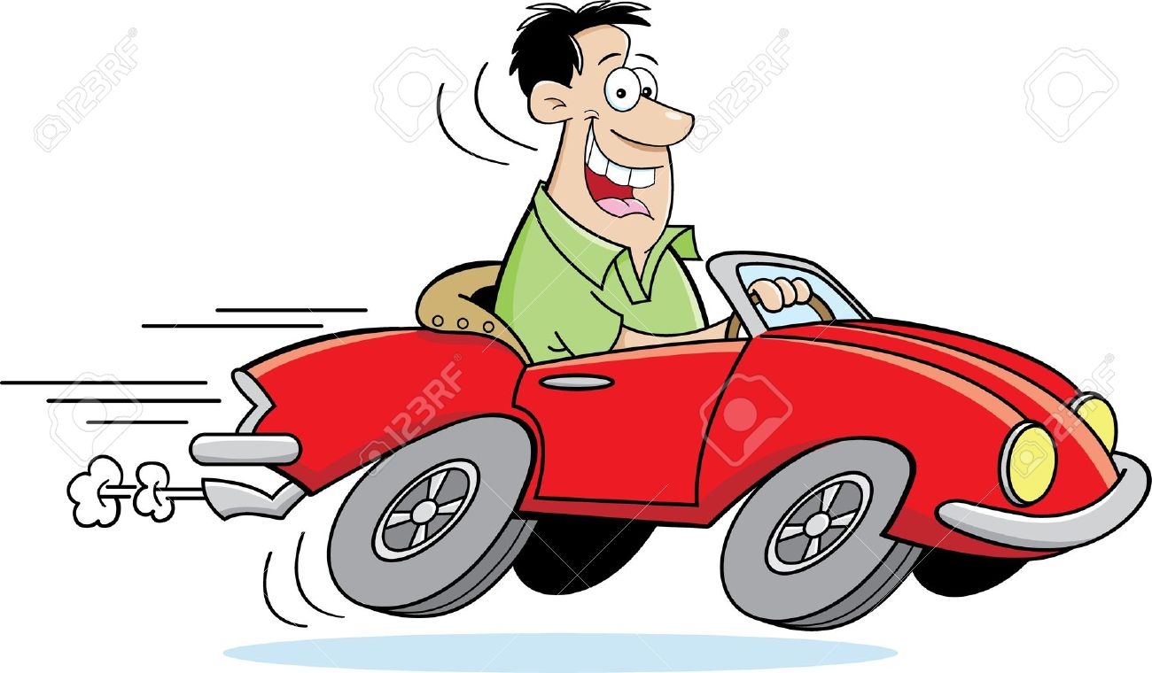 driving clipart going fast