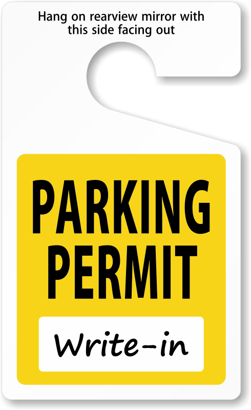 driving clipart parking pass