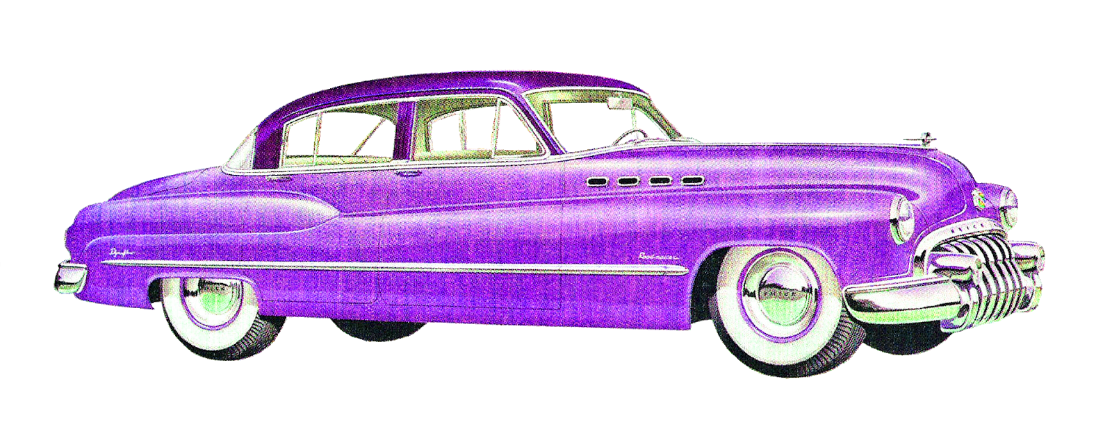 driving clipart purple car