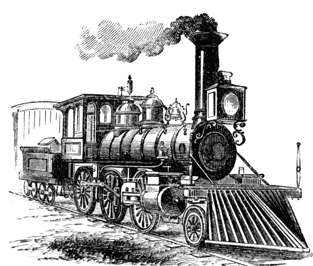 driving clipart steam locomotive