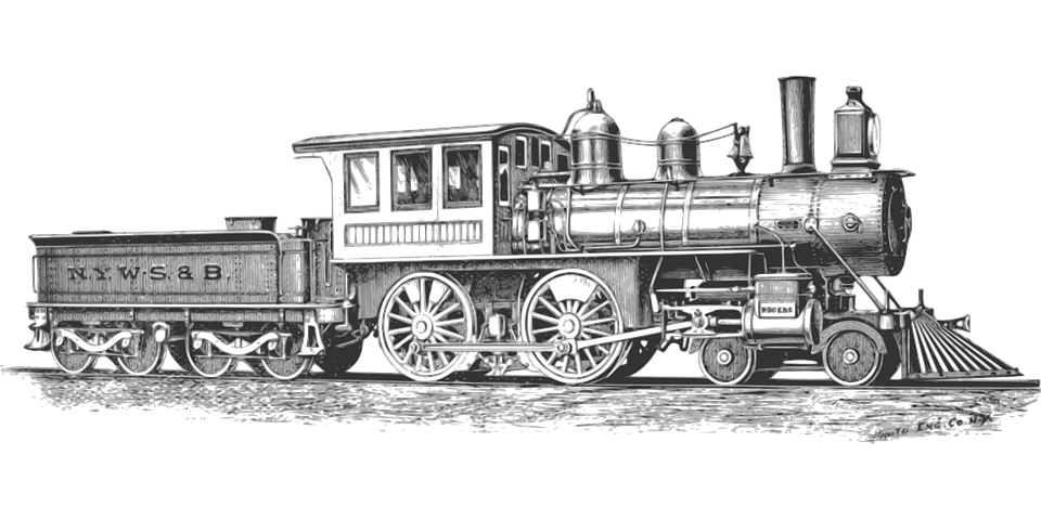 driving clipart steam locomotive