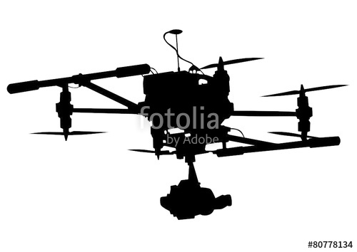 Drone clipart vector art. Camera on stock image