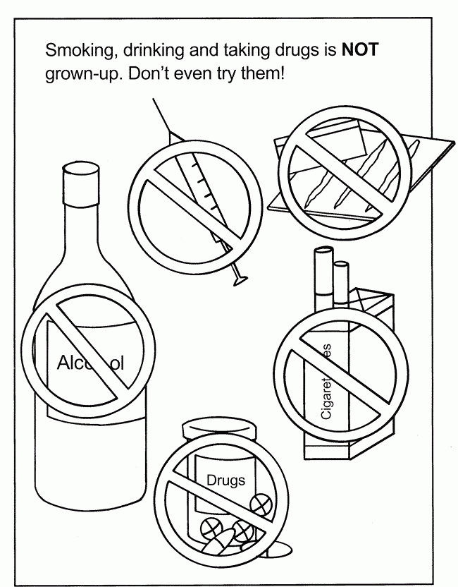 drug clipart coloring page