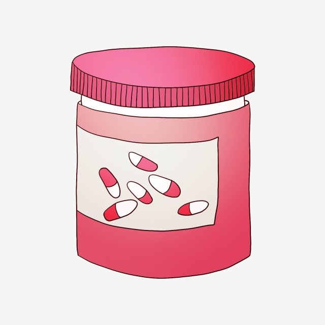 Illustration of products red. Drug clipart health product
