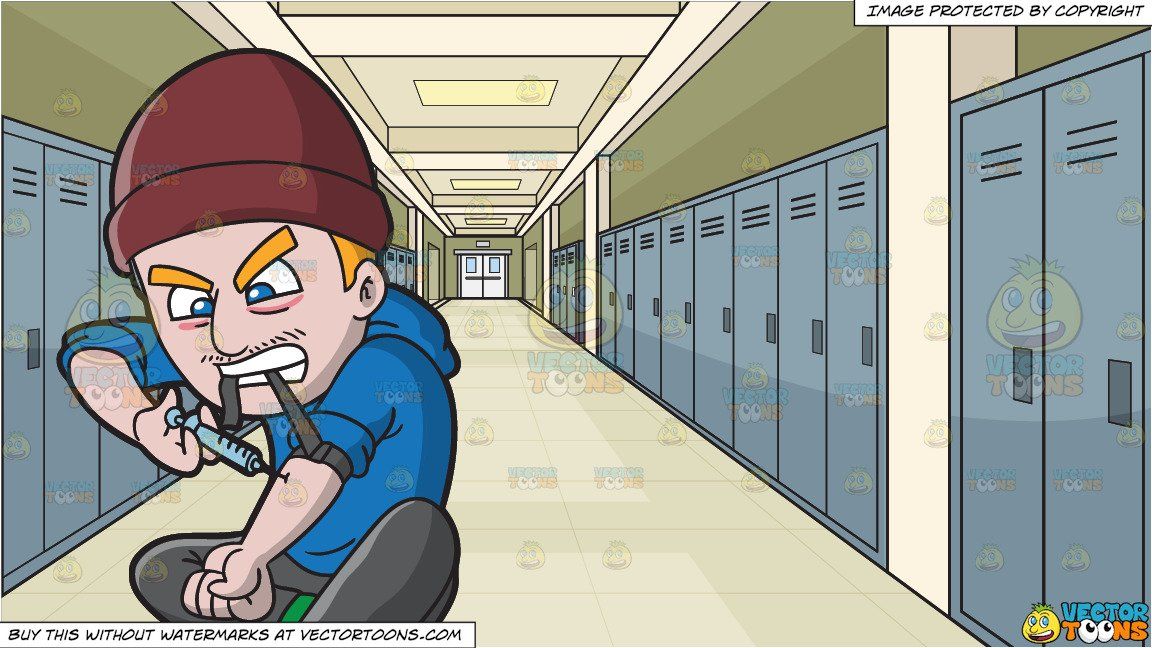 Drugs clipart school. Cartoon a man injecting