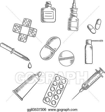 drugs clipart sketch