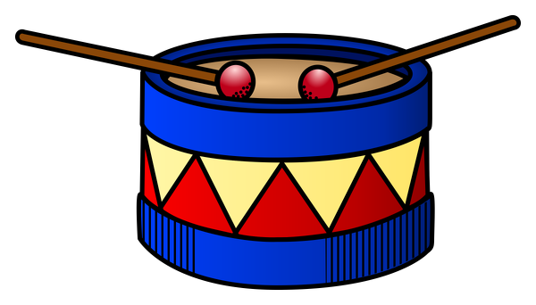 drum clipart colorful