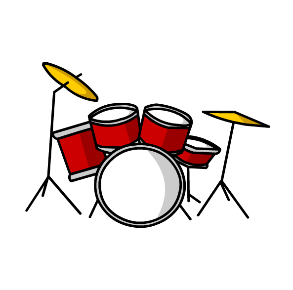 drums clipart comic