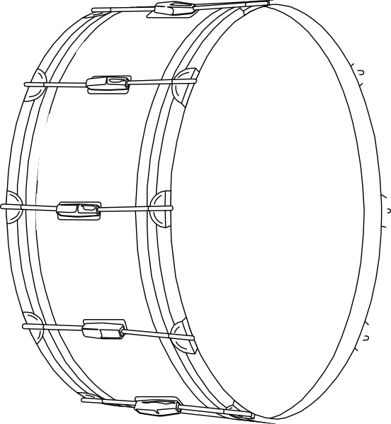 drums clipart black and white