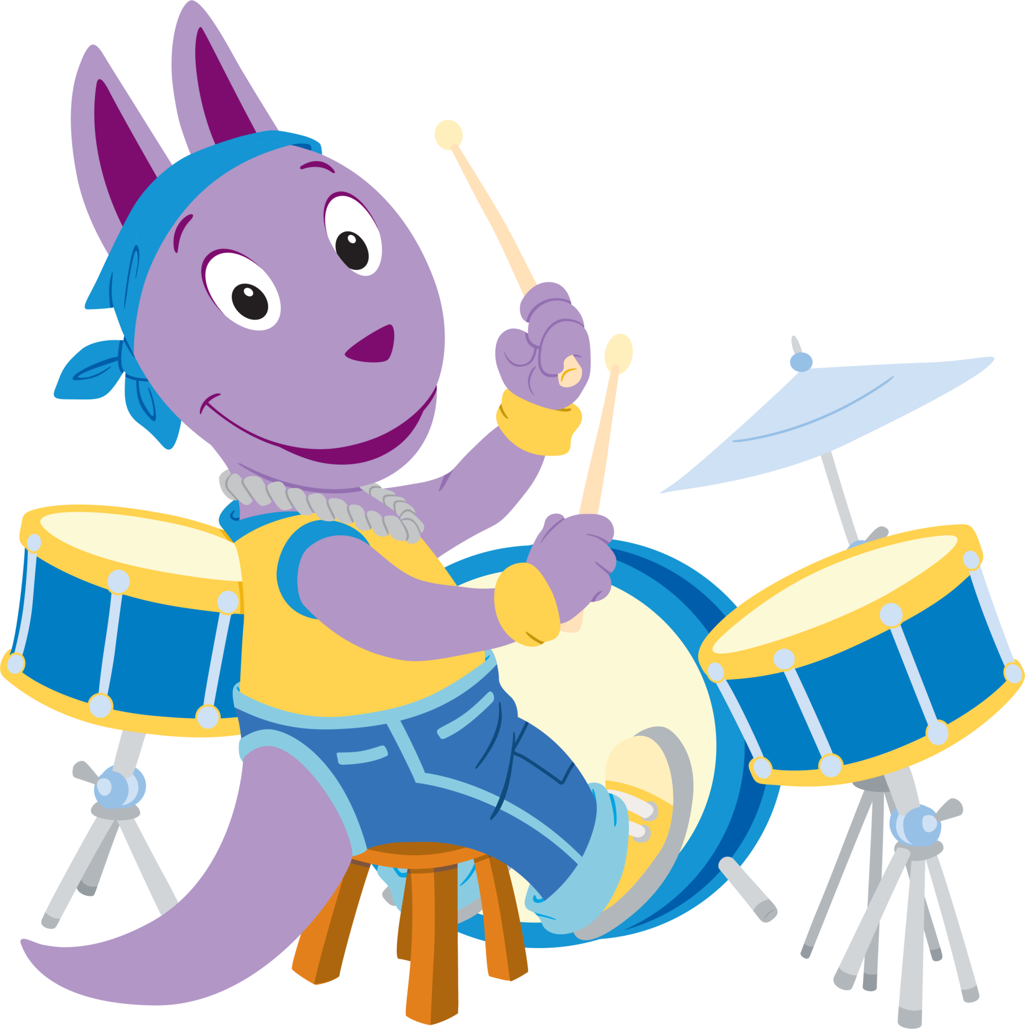 drums clipart purple
