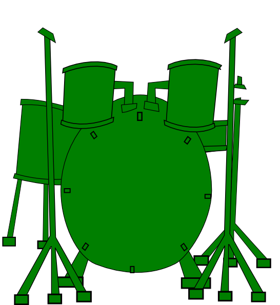 Drums clip art at. Drum clipart green