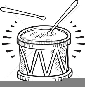 drums clipart black and white