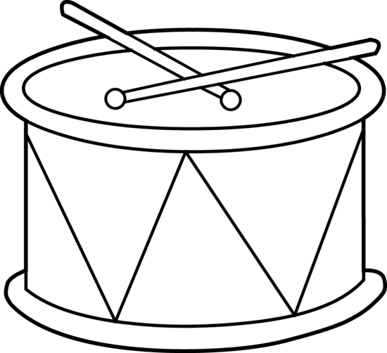 drums clipart black and white