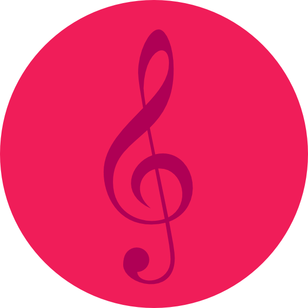 Pin clip art at. Note clipart music pink