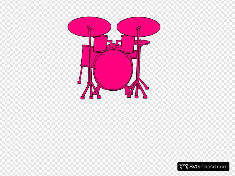 drum clipart pink