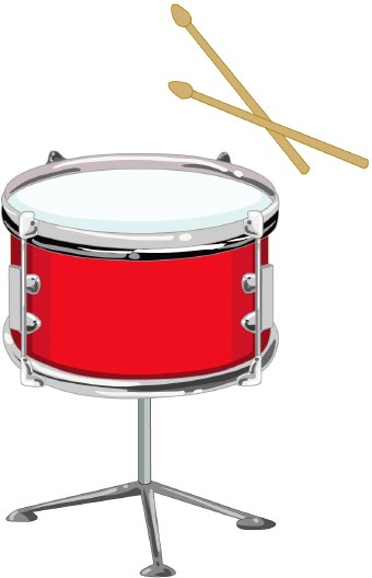 drum clipart red