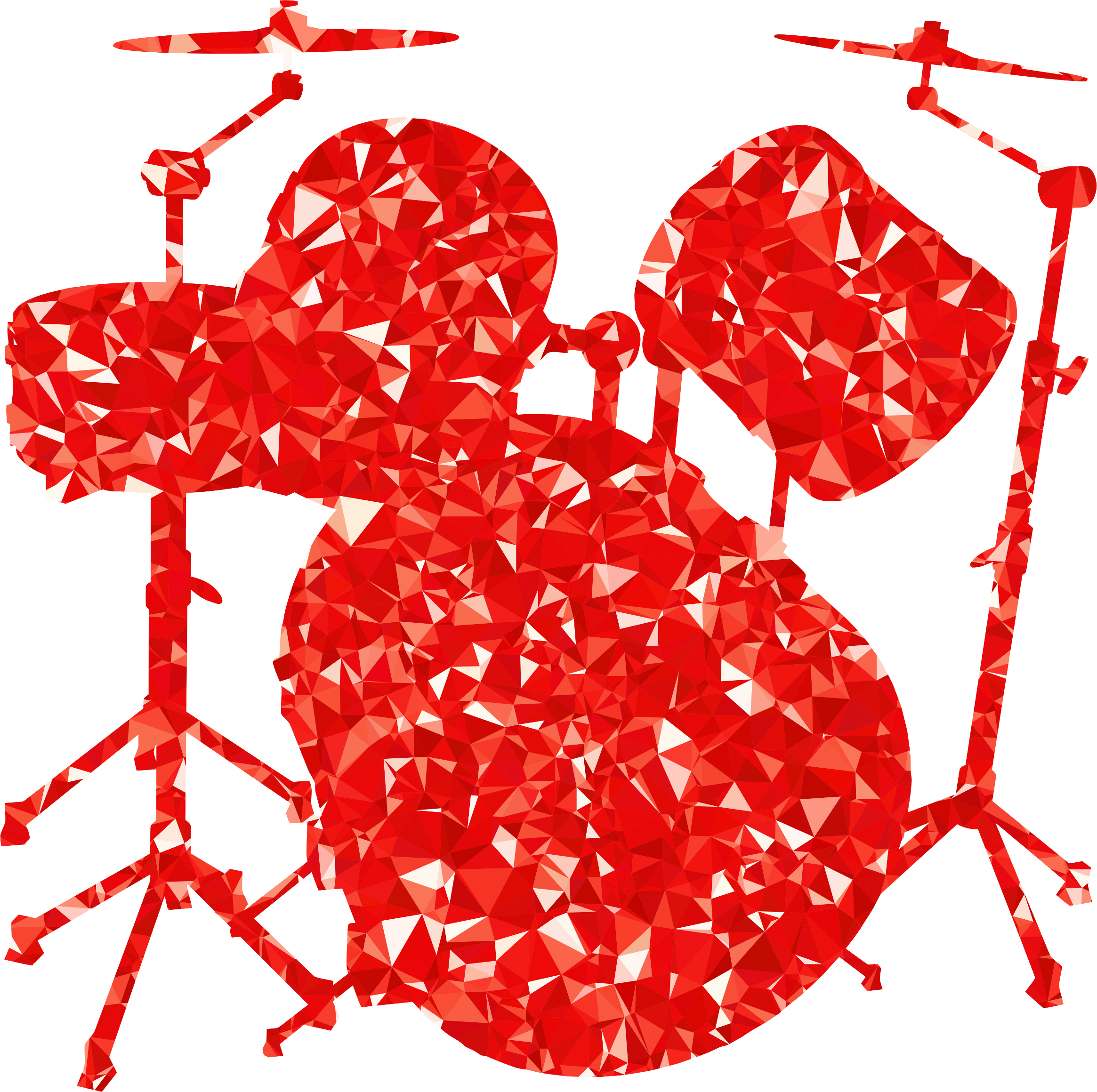 drums clipart red