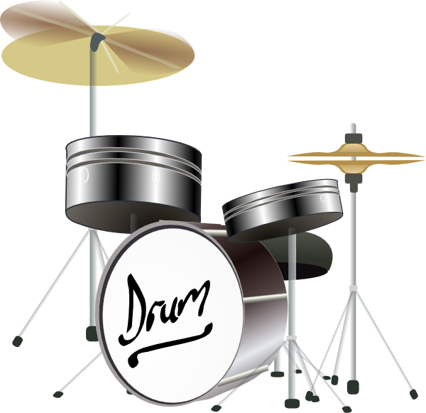 silhouette clipart drum set