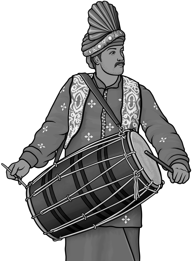 drums clipart dhol