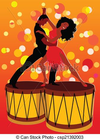 Dance painting vector of. Drums clipart music caribbean