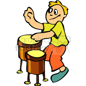 Drums clipart orange. Little boy in shorts