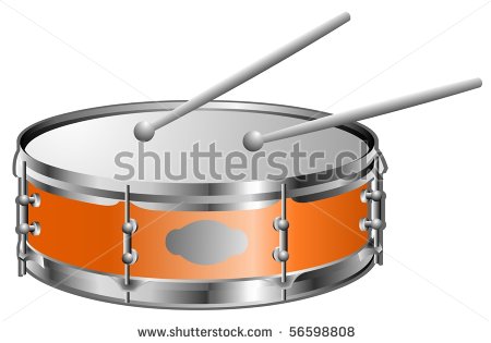 drums clipart orange