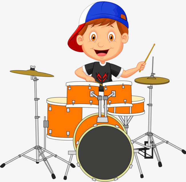 drums clipart orange