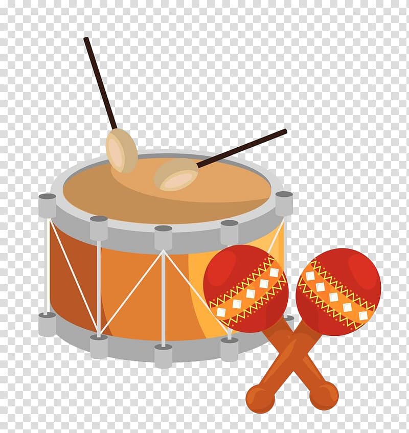 drums clipart orange