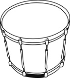 drums clipart outline