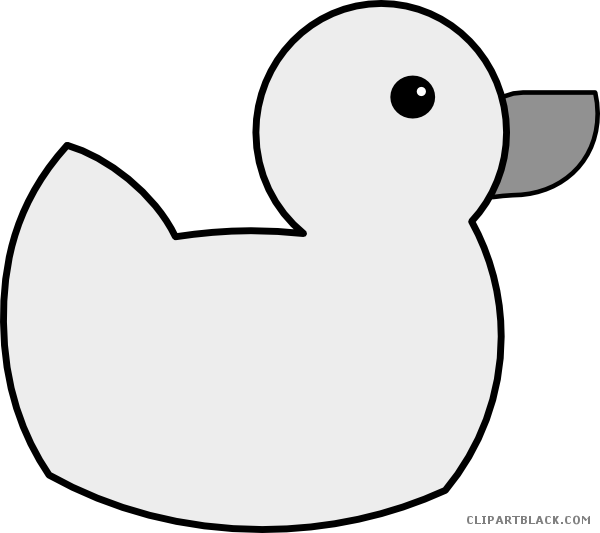 duck clipart black and white