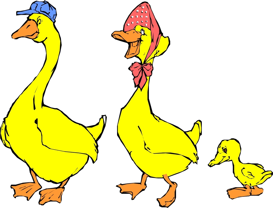 duck clipart family