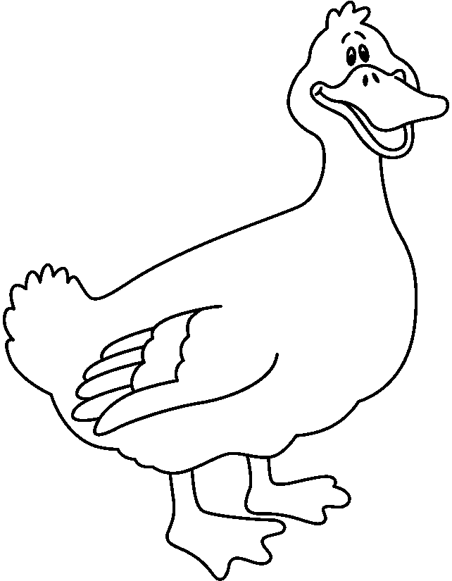 duck clipart line art