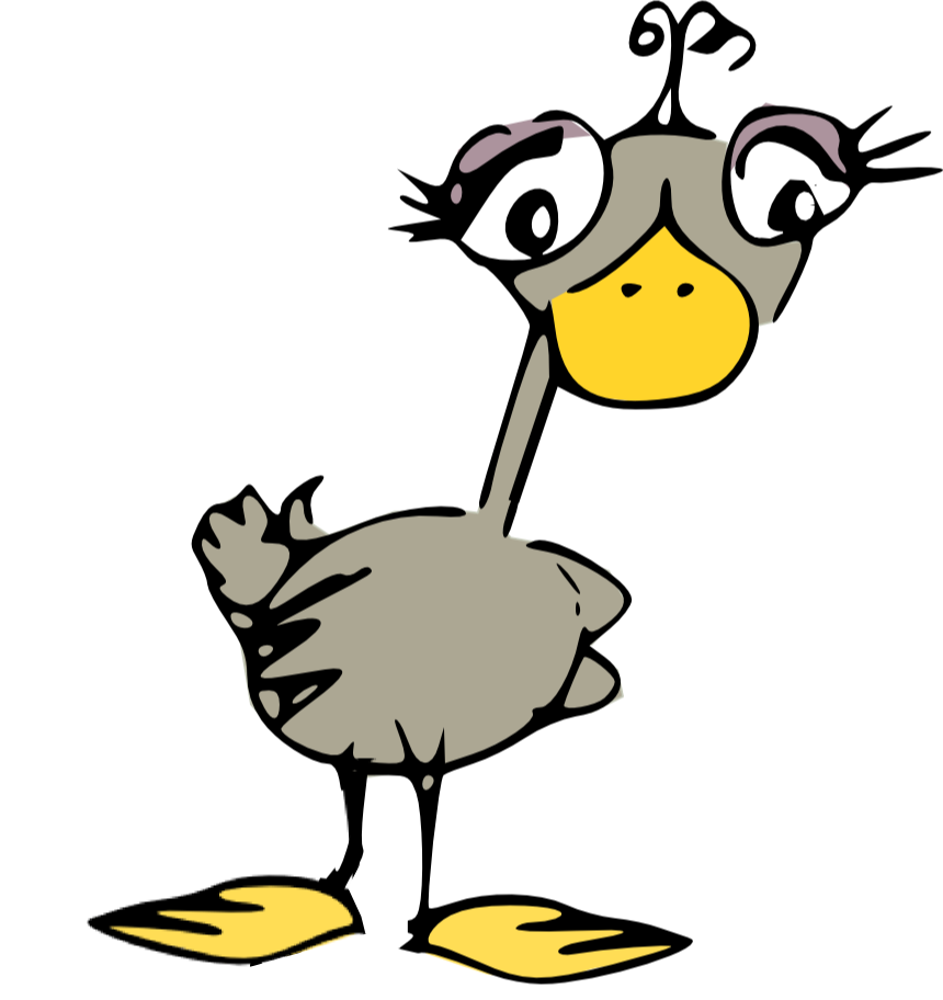 duck clipart silly