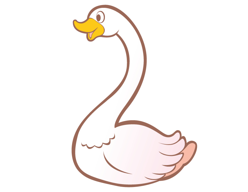 Cartoon tundra swan clip. Goose clipart grey goose