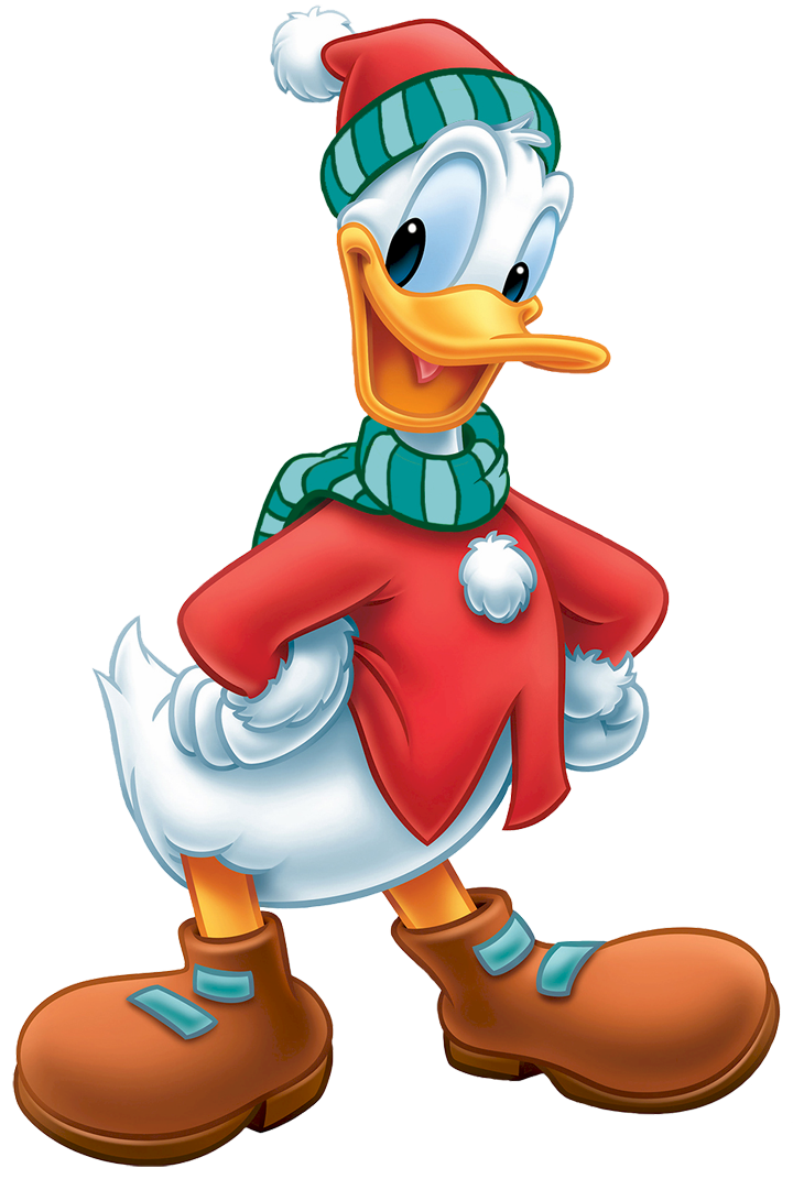 Donald duck . Winter clipart mickey mouse