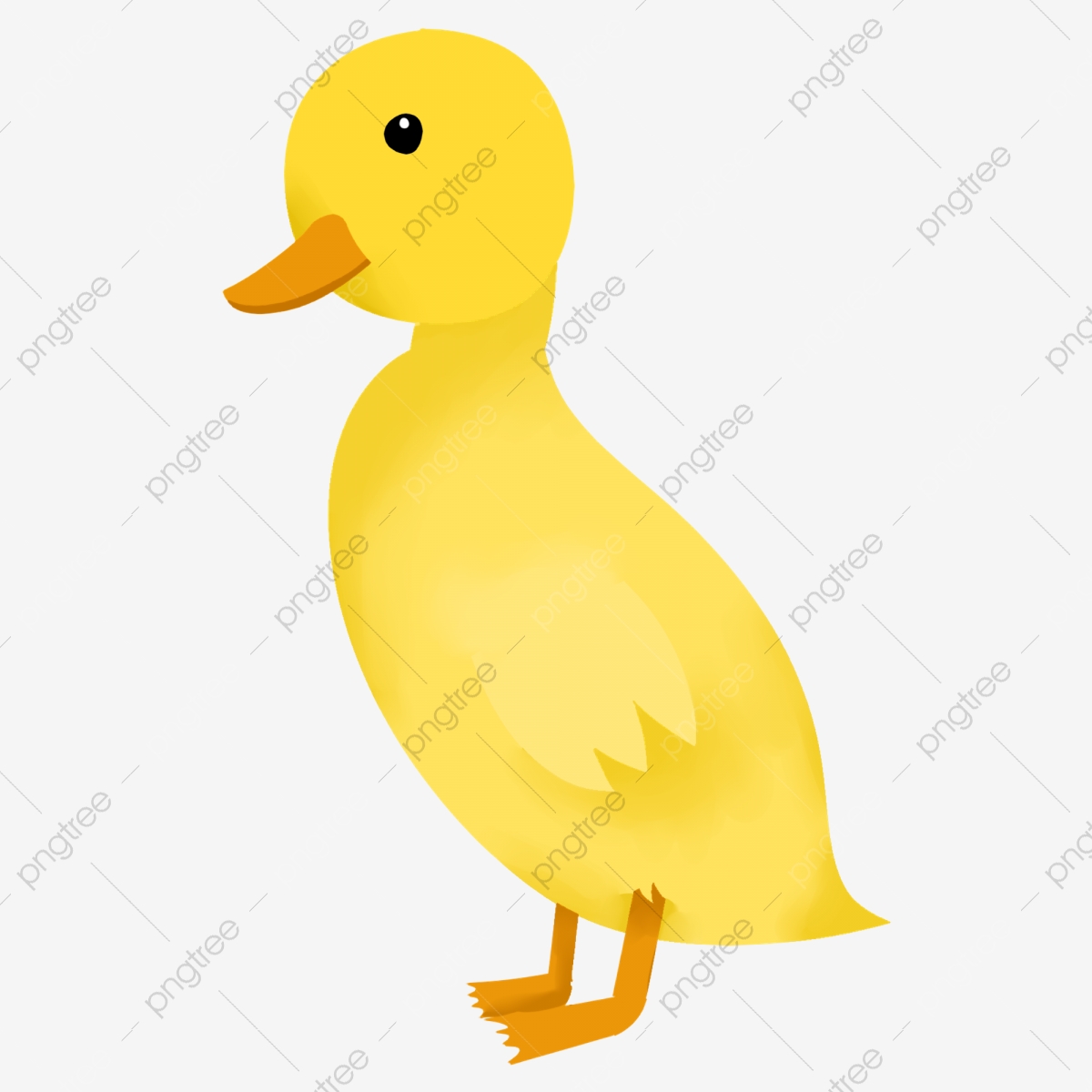 Duckling clipart beautiful. Yellow hand drawn cute