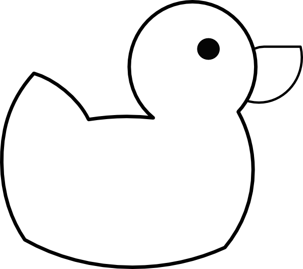 Duckling clipart black and white. Duck clip art at