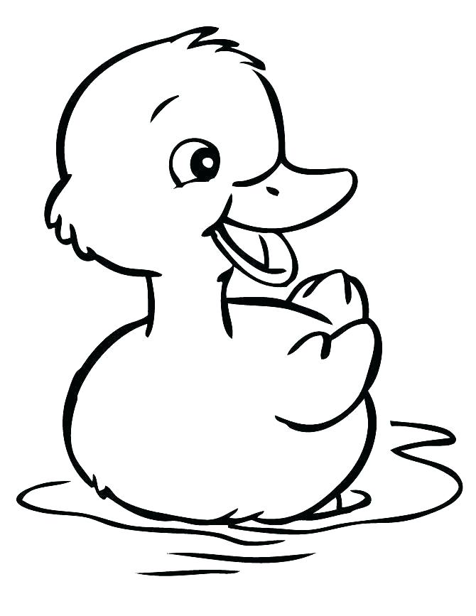 Coloring pages tractionmarketing co. Duckling clipart colouring page