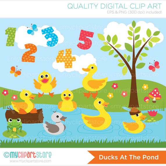 duckling clipart five