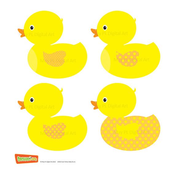 duck clipart yellow