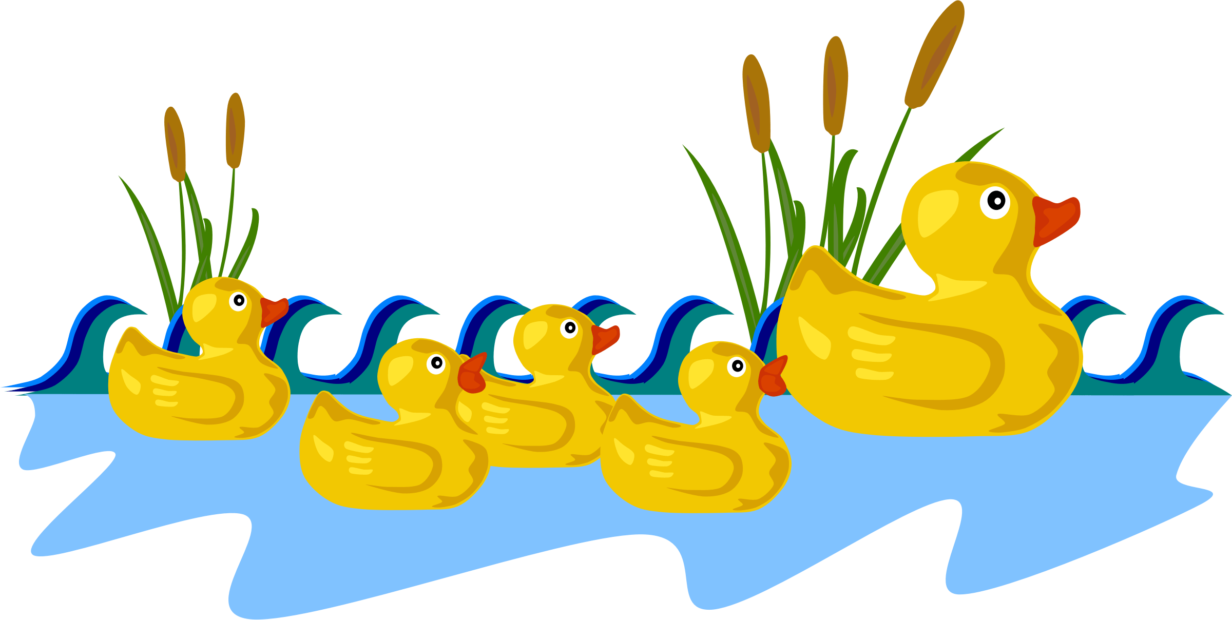 Png in a row. Ducks clipart four