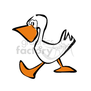 Cartoon waddling royalty free. Ducks clipart duck waddle