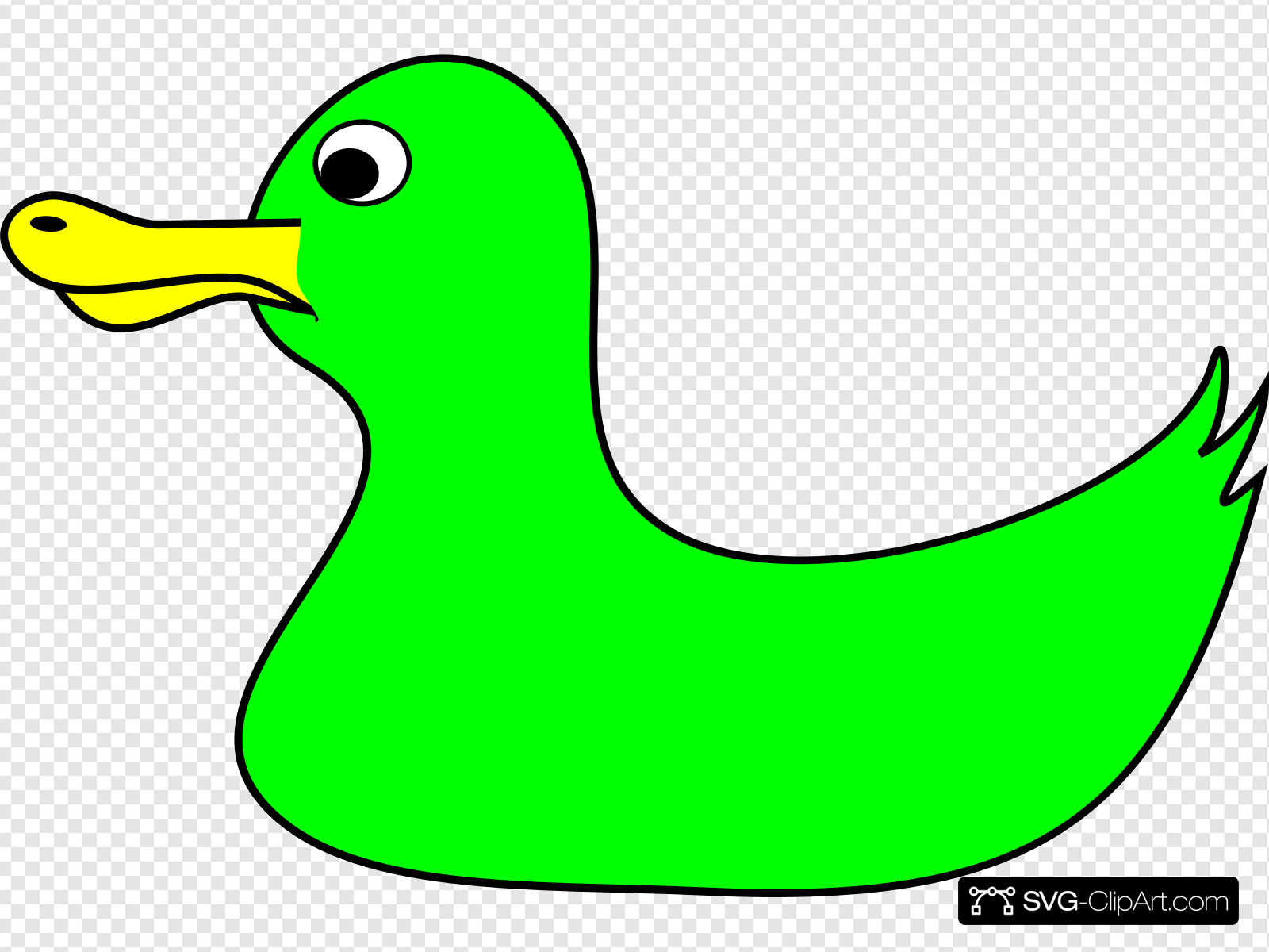 Duck clip art icon. Ducks clipart green