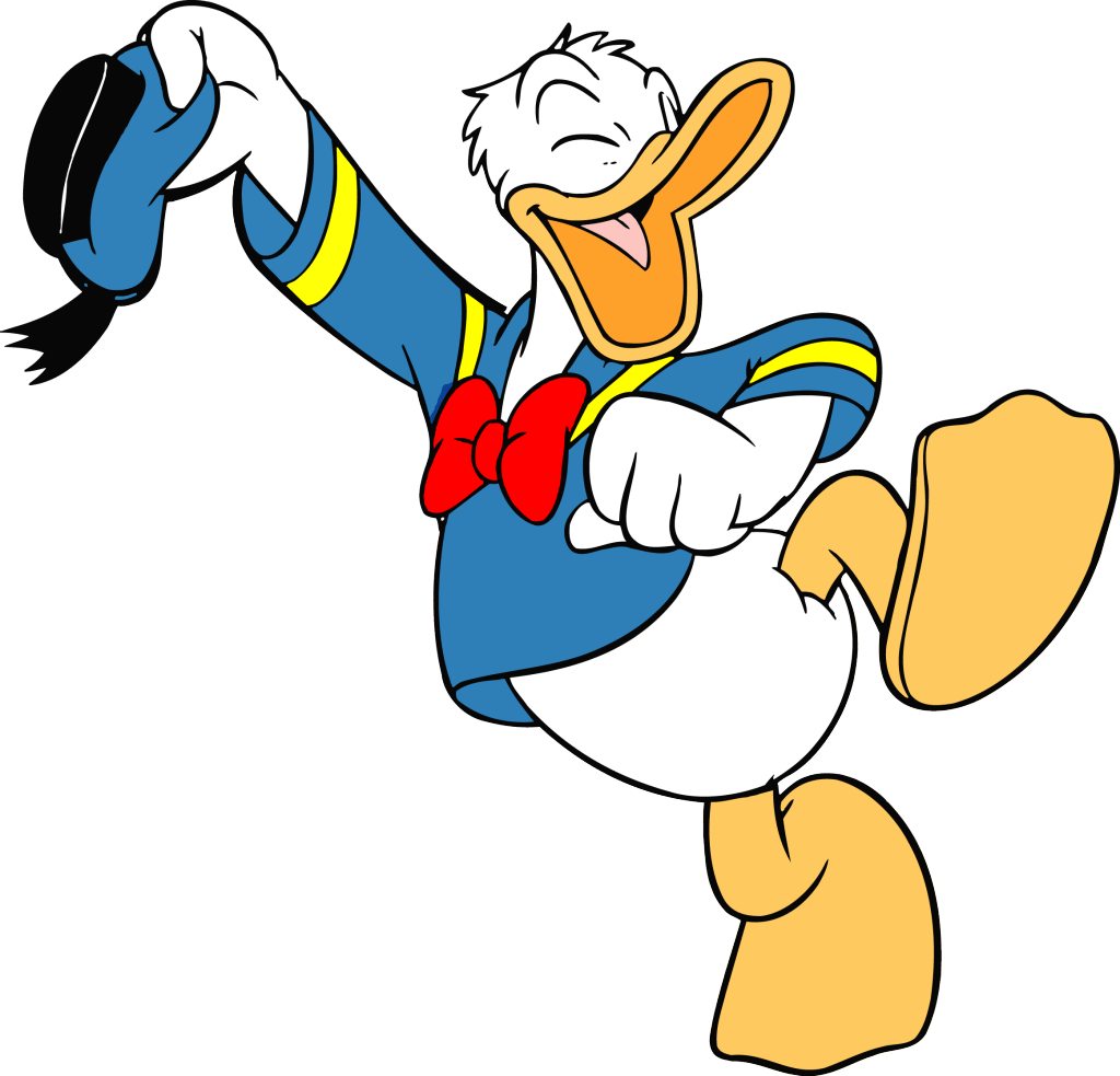Donald duck transparent png. Ducks clipart happy