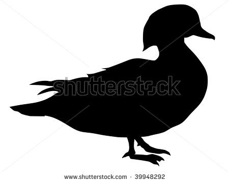 Silhouette clip art of. Ducks clipart mandarin duck