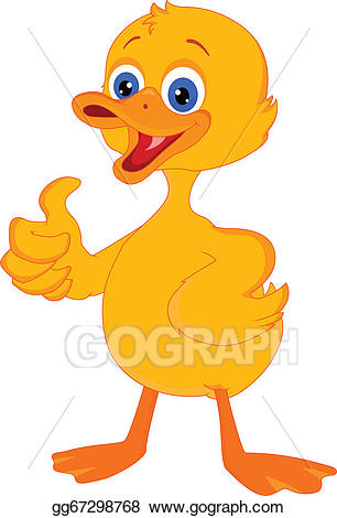 Ducks clipart orange duck. Vector stock cute little