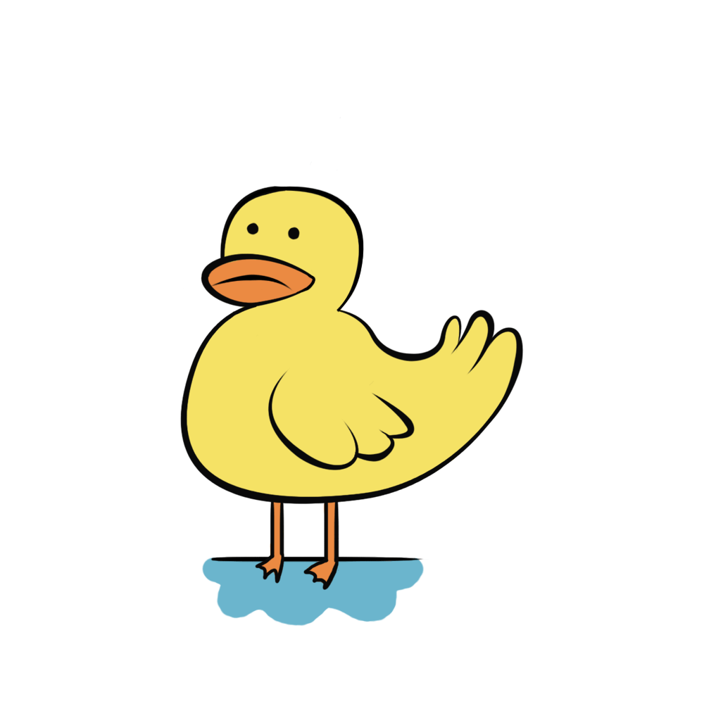 Sticker for ios android. Goose clipart sad